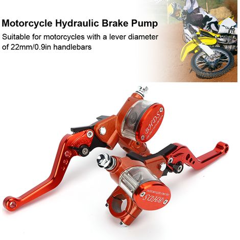 Paar modifizierte 22-mm-Universal-Hydraulikbremshebel für Motorräder, mit Ausgleichsbehälter und hydraulischen Brems- und Kupplungshebeln für HONDA, Yamaha und Kawasaki. (1/4)