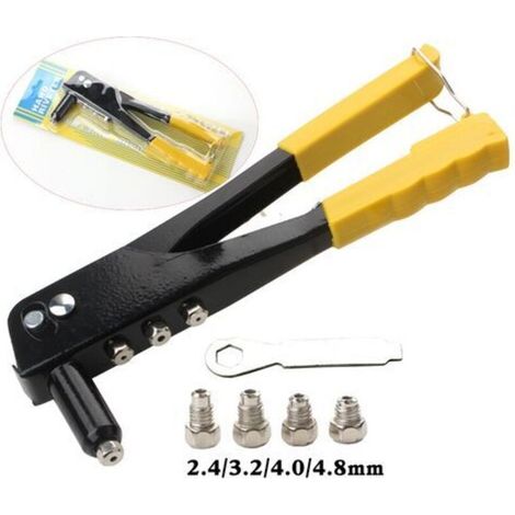 4-nozzle riveting pliers - Practical aluminum alloy - Metal flap (1/4)