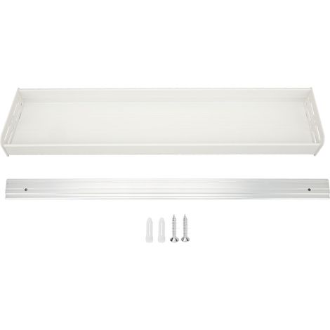 Abnehmbares, wandmontiertes Gewürzregal aus hochfestem Aluminium, 60 cm, weiß, ideal für Küche und Bad – praktischer Aufbewahrungsorganizer (1/5)