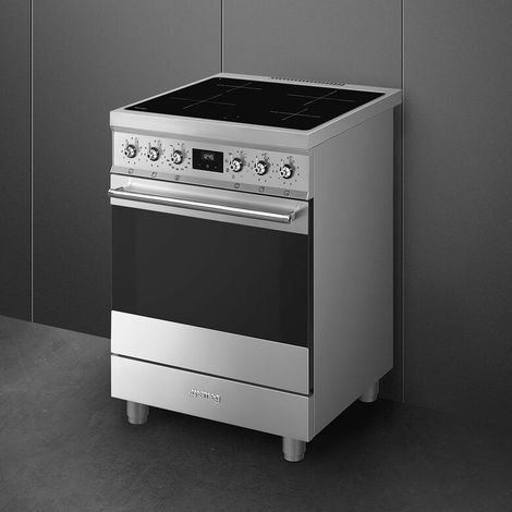 Smeg Symphony C6IMXM2 four et cuisinière Electrique Plaque avec zone à induction Acier inoxydable
