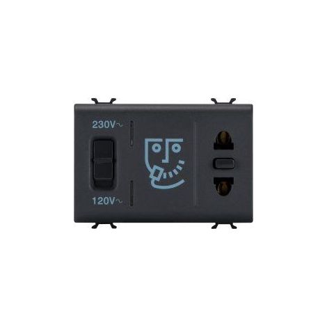 PR. RASOIR+TRANSFO D'ISOLEMENT 3M NOIRE GEWISS GW12331