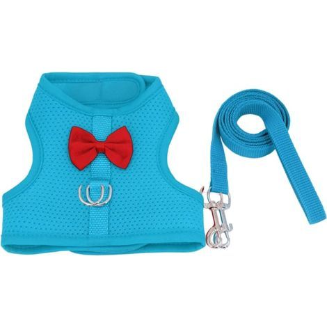 Adjustable Mesh Breathable Harness and Leash with Bow Tie for Rabbit, Kitten, Guinea Pig (1/5)