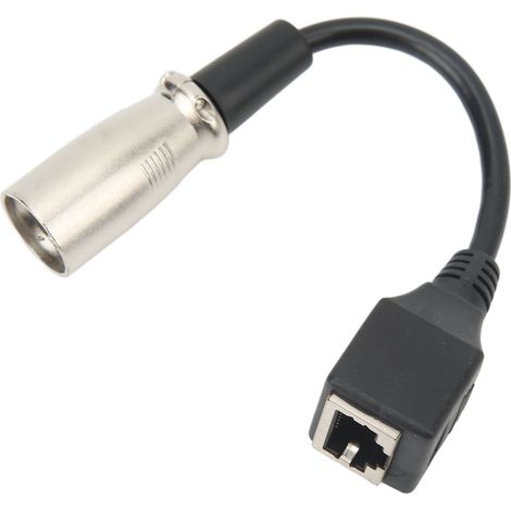 Câble adaptateur XLR 3 broches vers RJ45 femelle avec revêtement en caoutchouc, rallonge de connecteur réseau XLR mâle vers RJ45, 15 cm (5,9 pouces) (1/5)