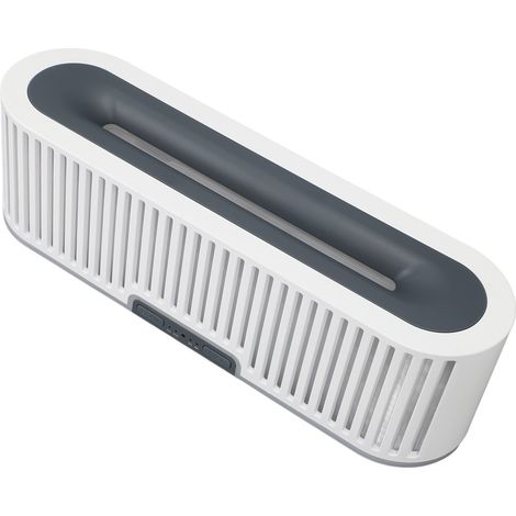 200-ml-Aroma-Diffusor, Luftbefeuchter mit farbiger Flamme, Hohlstreifen, geräuscharmer Betrieb, Fernbedienung, 100–240 V, Weiß, EU-Stecker (1/5)