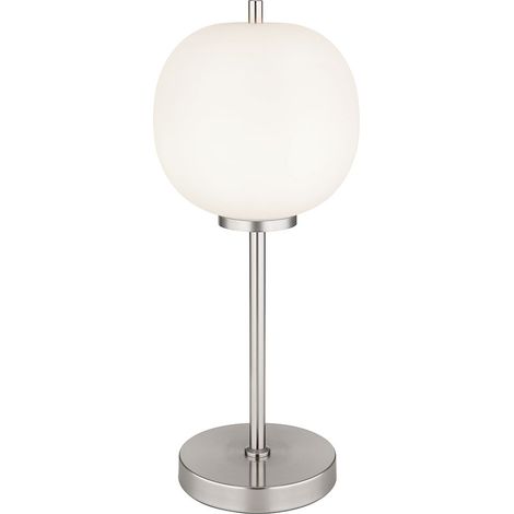 Lampe de table LED Lampe d'appoint Lampe de chevet Chambre à coucher Lampe de salon, boule en verre métallique, 5W 470lm blanc chaud, H 45 cm (1/5)