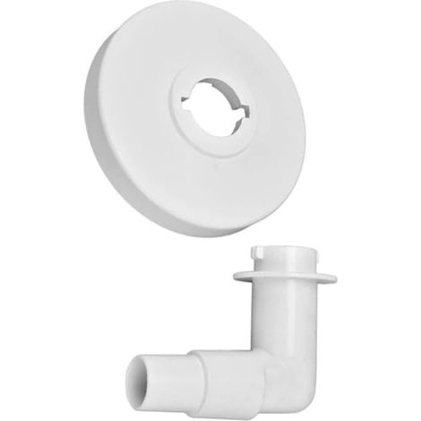 Adaptateur de skimmer coudé à 90° pour SP1096 - Raccord de tuyau en plastique blanc - Kit d'entretien pour piscine hors sol - 15,5 cm (1/5)