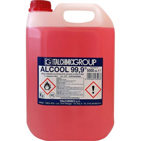 ALCOOL DENATURATO 99,9 CERTIF. 5 L ITALCHIMICI- 4,0 pz