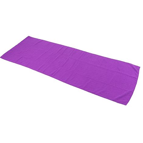 Tapis de yoga antidérapant 185 cm x 63 cm, serviette absorbante pour la transpiration, tapis de gym pour le yoga (violet) (1/5)