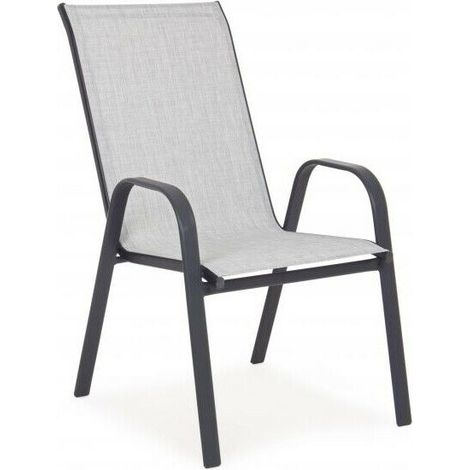 Sedia con braccioli Bizzotto Martinez grigio chiaro (1/4)