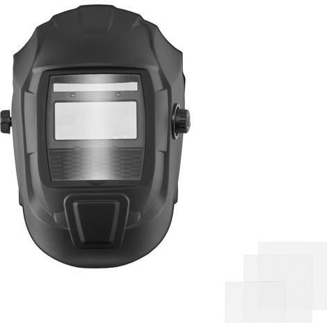 Mophorn Casque de soudage solaire à obscurcissement automatique avec vision claire et large fenêtre 93 x 42,9 mm, équipé de 2 capteurs d'arc, teinte réglable DIN 4/9-13, finition noire mate (1/5)