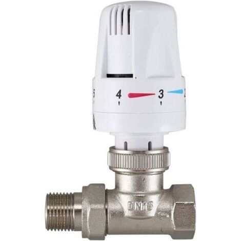 Robinet thermostatique de radiateur en laiton DN15 – Type droit – Contrôle automatique température – Pour chauffage par le sol (1/4)