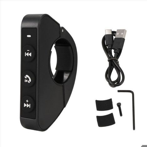 Télécommande Sans Fil Bluetooth pour Casques de Moto, Clavier de Commande au Guidon, Télécommande, Connexion au Téléphone Portable (1/4)