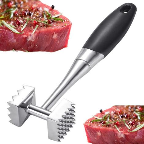 Marteau à viande,attendrisseur à viande,maillet à viande à clous double face,attendrisseur de viande très résistant, marteau à viande avec extrémité en métal, pour boeuf, poulet,volaille, porc,poisson (1/5)