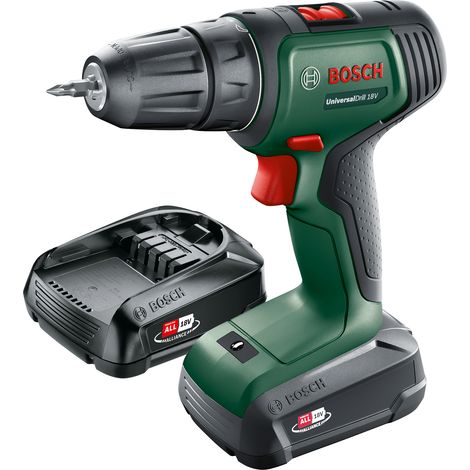 Visseuse sans fil Bosch UniversalDrill 18V (2 batteries, système 18 volts, diamètre de perçage dans le bois 30 mm)