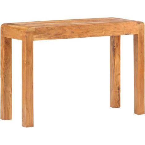 Table à Manger en Bois Massif de Jujubier, 110x40x76 cm, Finition Couleur Miel (1/5)