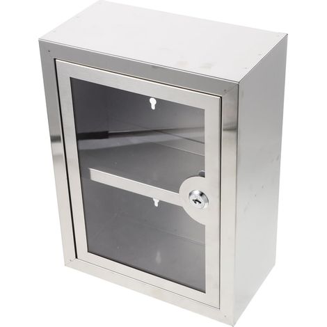 Boîte à médicaments métallique verrouillable SECFOU pour cabinets médicaux et bureau (1/5)