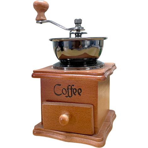 Moulin à café manuel en acier inoxydable, portable, à manivelle, marron, pour expresso, café à la française et café filtre, pour une utilisation à la maison et en voyage.-AquaForge (1/5)