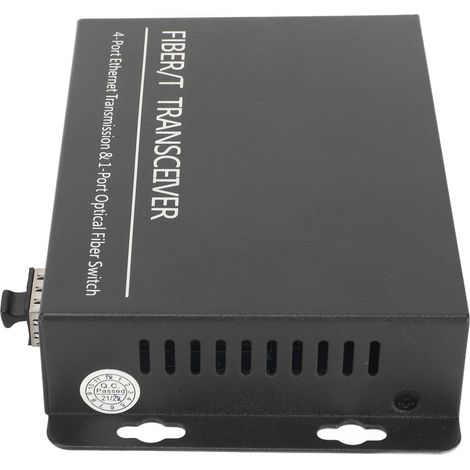 Convertisseur de média fibre SFP, 1 port optique, 4 ports électriques, portée jusqu'à 120 km, port RJ45, commutateur fibre Ethernet, 100-240 V, prise UE (1/4)