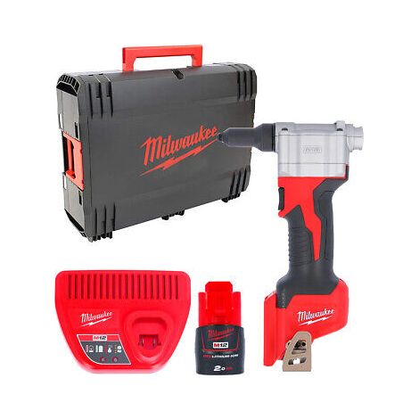 Milwaukee M12 BPRT-201X outil de rivetage sans fil 12 V 20,32 mm + 1x batterie 2,0 Ah + chargeur + HD Box ( 4933464406 ) (1/6)