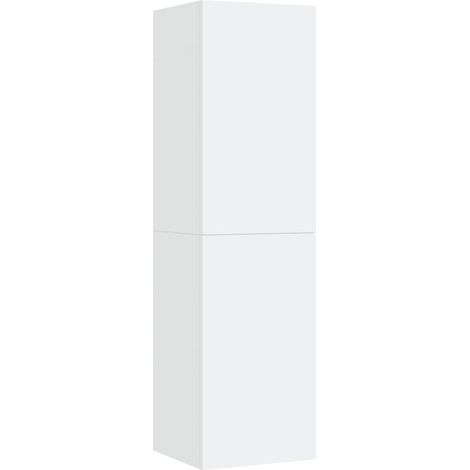 Mobile TV multimediale scaffale per televisione televisore buffet sala da pranzo soggiorno camera da letto 30,5 x 30 x 110 cm pannelli compositi bianco 020026116