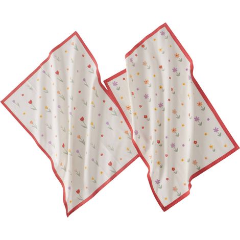 Torchons de cuisine en coton BLÜMI, lot de 2 (1/3)