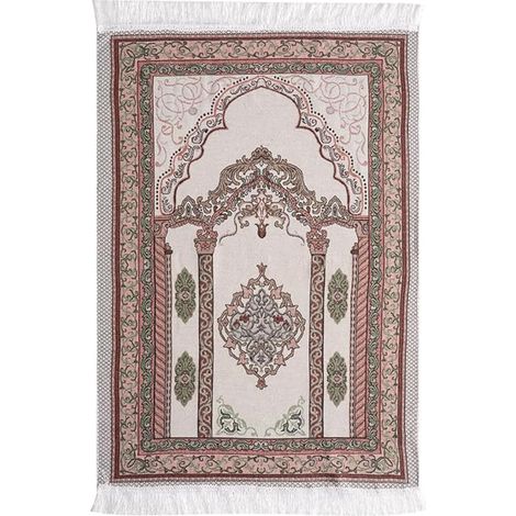 1 Tapis de prière,70x108cm,Chenille,Doux,Portable,Hommes Femmes Enfants,Ramadan Eid