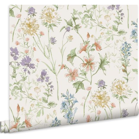 Laura Ashley Wild Meadow Vliestapete Rosa 10mx52cm (1/5)