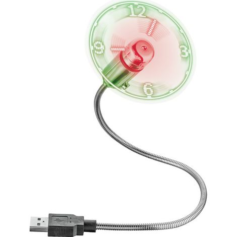 Ventilateur Trust flex USB horloge LED lames souples
