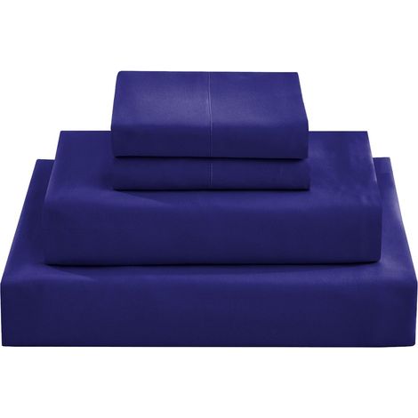 4-teiliges Bettwäscheset aus ultraweicher Mikrofaser, königsblau, für Luxushotels