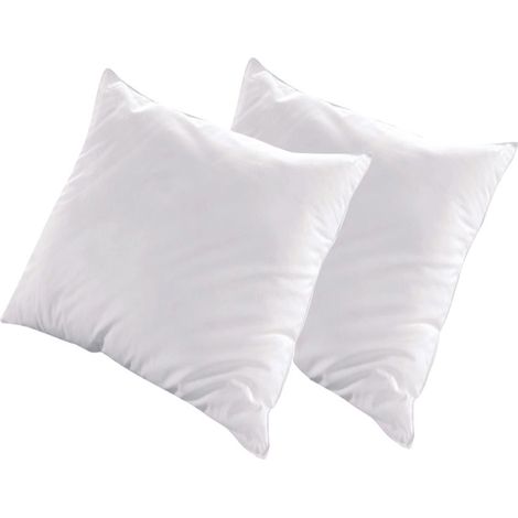 Oreiller pour hôtel 5 étoiles 65x65 cm percale blanc Palace - Lot de 2