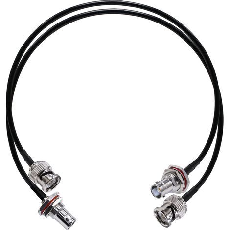 Câble de raccordement BNC RG58 BNC mâle vers BNC femelle, câble coaxial radio CB 20" (50 cm), câble d'extension d'antenne Wifi pour systèmes de sécurité, lot de 2 (1/5)
