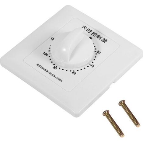 AC 220V 30/60/120 Min Minuterie de Pompe Haute Puissance Interrupteur de Temps Mécanique Compte à Rebours Contrôle Echanical Timmer Swtich(120min ) (1/4)