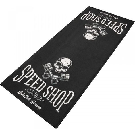 Tapis environnemental pour moto Biketek Garage Mat Speed Shop (1/2)