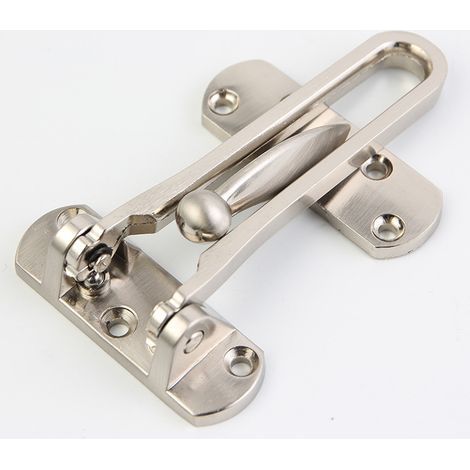 2Pack Entrebailleur de Sécurité Porte Acier Fenêtre Garde Verrou Porte d'Entrée Sans Chaîne Loquet de Verrouillage Pour Fenêtre Porte, Empêche l'Entrée Par Effraction (1/5)