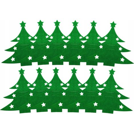 COPERTINE NATALIZIE PER POSATE TAVOLO DECORAZIONE 12pcs SOTTOPENTOLE CUSTODIE