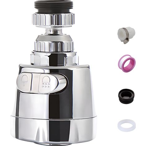 Aérateur Robinet Cuisine - 2 Modes Eau Bouton Poussoir - Réduction Consommation Jusqu'à 70 % - Filetage M22 Extérieur M24 Intérieur - 1 Pièce (1/5)
