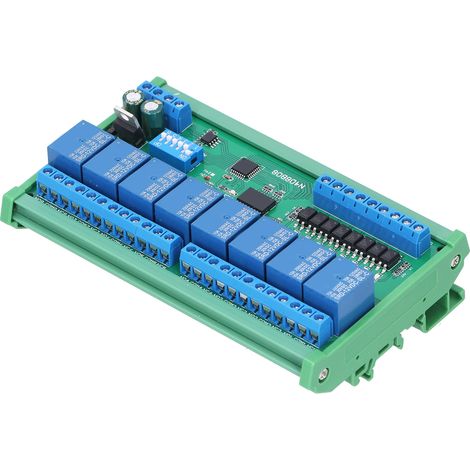 Rail Box Relay 8 Input 8 Output Module DIN35 PLC Expansion Board with Shell RS485 12V (1/5)