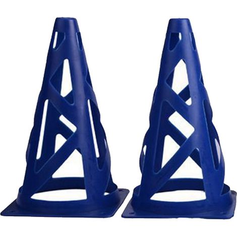 Cônes d'entraînement sportifs creux pour football, patinage et signalisation routière (Bleu) (1/3)