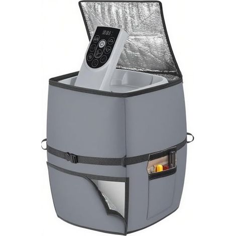 Housse de pompe pour jacuzzi, housse de pompe de chauffage de spa, housse imperméable en tissu Oxford isolé, housse de protection résistante à la poussière avec fermeture éclair et sangles (1/5)