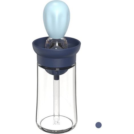 Bouteille d'huile de cuisine portable avec brosse en silicone et verre doseur, distributeur d'huile pour barbecue et (1/4)