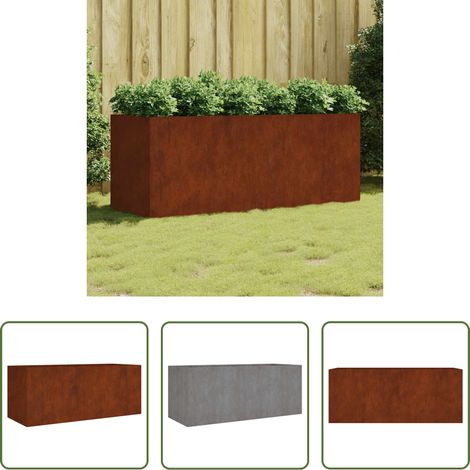 Pot de jardin - Lit surélevé de jardin 200x80x80 cm acier corten (1/5)
