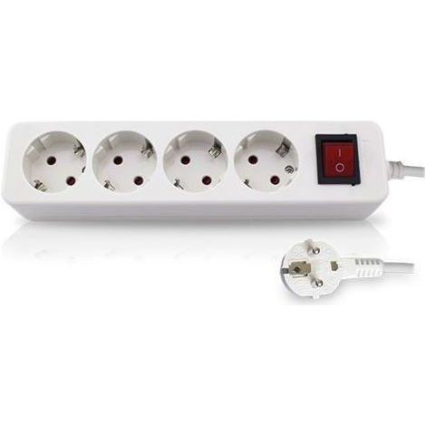 Base múltiple 4 enchufes con interruptor 1.5m cable GSC 0800213 (1/3)