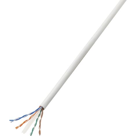 TRU COMPONENTS Netzwerkkabel CAT 6 U/UTP 4 x 2 x 0.27 mm² Weiß 50 m