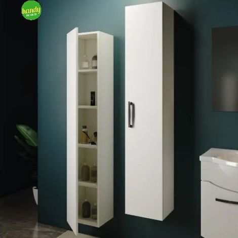 Pensile multiuso Mobo Hope in mdf bianco frassinato cm l30 x p19 x h120 (1/2)