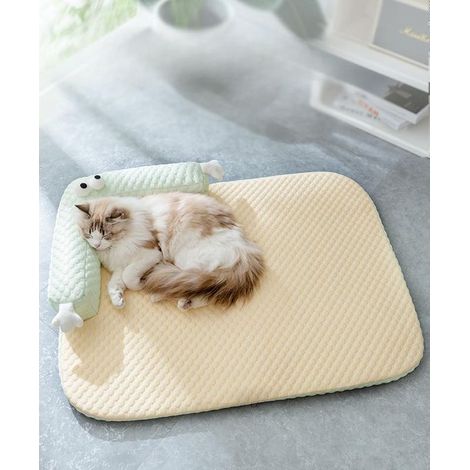 Tapis de couchage rafraîchissants et confortables pour chiens et chats, y compris ceux avec coussins, adaptés aux petits chiens et dotés de coussins amovibles. (1/3)