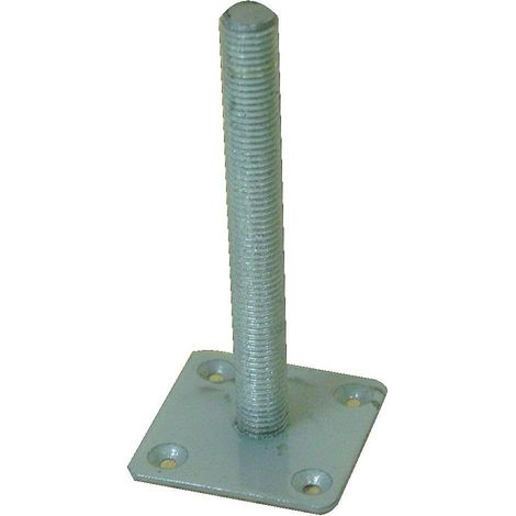 Levigne – Fixation poteau en acier galvanisé – Dimensions adaptées balustrades – Résistante à la corrosion – Installation facile sur tous types de sols (1/2)