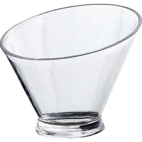 Saladier incliné en acrylique transparent, récipient à collations, bol de service pour desserts, fruits et légumes (13,5 cm)-13.513.510.5cm (1/3)