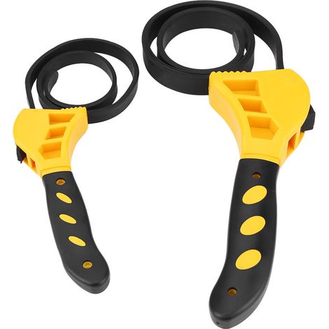 2pcs Clé de filtre à huile en caoutchouc multifonction, clé ajustable pour bouteille, outil ouvre-bouteille (1/5)
