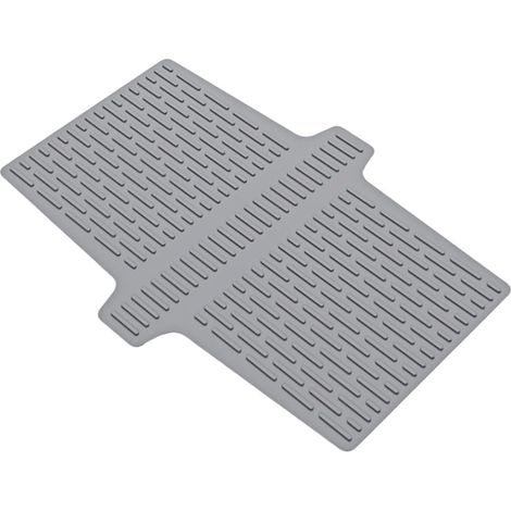 Tappetino divisorio in silicone per lavello da cucina, protezione per piano di lavoro resistente al calore, tappetino antiscivolo per asciugare i piatti - 4432 cm (grigio) (1/5)