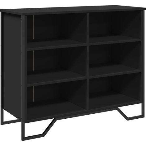 Credenza buffet cassettiera mobile contenitore organizer cucina soggiorno soggiorno 91 x 35,5 x 74,5 cm multistrato nero 020036156
